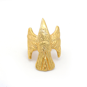 Anillos de latón retro chapado en oro de 18 quilates al por mayor, joyería de moda de compromiso para hombres y mujeres con estilo de diseñador Águila - Product Image 1