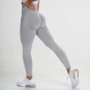Sin costuras de cintura alta para correr Control de barriga Levantamiento de glúteos Señoras Estiramiento Yoga Leggings Gimnasio legging pantalones OEM Personalización - Product Image 3