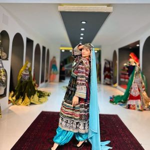 Robe afghane pakistanaise nouvelle tendance Pakistan fait longue robe belle pour l'Aïd de WS INTERNATIONAL beau costume 631 - Product Image 4