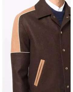 Custom Cowhide Leather Varsity Bomber <b>Jacket</b> for Men Winter Street Style Letterman Baseball <b>Jackets</b> Wool - Product Image 4