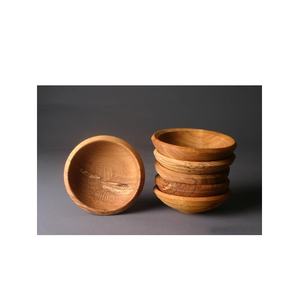 Mini bol rond en bois d'acacia massif, plateau de service en bois avec Mini ou utilisation à la main pour un prix bas - Product Image 1