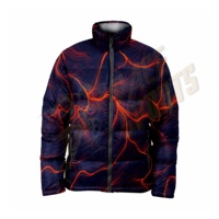 Veste matelassée de haute qualité, personnalisable, imprimée numériquement, respirante, avec fermeture éclair, anti-UV, imperméable, grande taille, tous les designs personnalisés, polyester