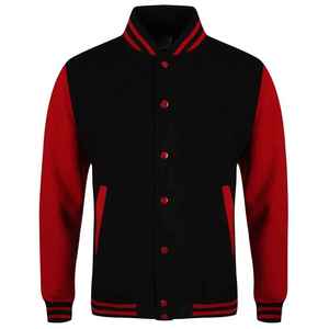 Men's Full Zipper Baseball Varsity Bomber Jacket Street Wear with Leather Sleeve and Windbreaker CollegeBaseballjacket for men - Product Image 4