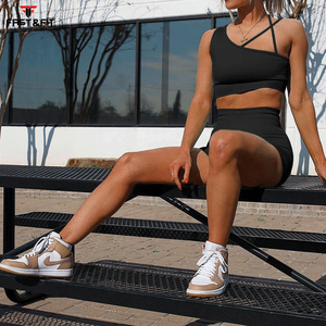 Venta caliente Sujetador deportivo de alta calidad y pantalones cortos al por mayor Mujeres Pantalones cortos Yoga Conjuntos de mujer Conjunto de 2 piezas mujeres - Product Image 6