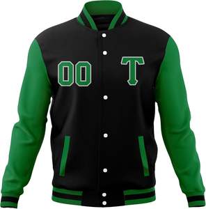 Offre Spéciale brodé Chenille patchs laine en cuir véritable manches Letterman Baseball College Varsity vestes personnalisées - Product Image 5