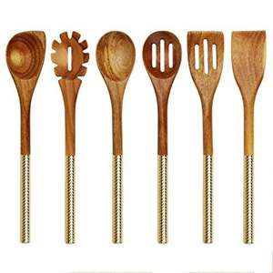 Ensemble de service à salade en bois avec marbre SERVEUR À SALADE EN BOIS LOT DE 2 KETCHENWAR UNIQUE FAIT À LA MAIN - Product Image 3