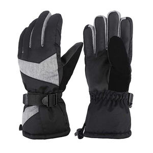 Venta al por mayor de cuero de invierno guantes de la nieve mitones impermeables a prueba de viento con aislamiento térmico para los hombres estaciones de esquí snowboard servicio OEM - Product Image 3
