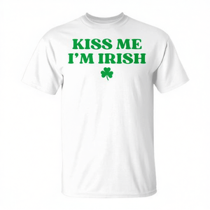 T-shirt original Kiss Me I'm Irish Shamrock pour la Saint-Patrick, t-shirt promotionnel de qualité supérieure - Product Image 2