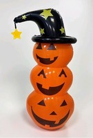 Citrouille gonflable en PVC orange à 3 niveaux, environ 42 pouces