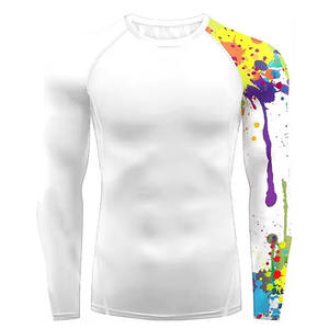 Rashguard de Jiu Jitsu personnalisé 2026, manches longues, MMA, BJJ, compression, logo de surf, prix de gros, hommes - Product Image 5