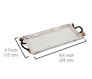 Bandeja de servicio de café y té de metal martillado plateado, venta al por mayor para decoración del hogar, hotel, restaurante, bar, utensilios de cocina, Decoración de mesa 2023 - Product Image 4