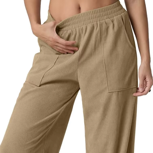 Pantalons Harem à Jambes Larges pour Femmes, Style Bohème, Décontracté, Ample, Palazzo, Taille Élastique, Poches, Nouveauté du Bangladesh, Vêtements Directement de l'Usine - Product Image 1