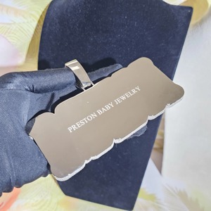 Collar con Colgante de Letra Personalizada con Incrustaciones de Diamantes de Imitación VVS de Lujo, Chapado en Oro, Plata 925, Estilo Baguette, para Hombre - Product Image 2