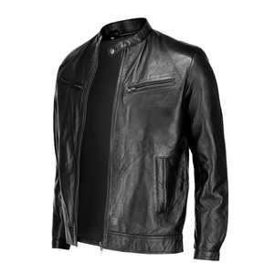 Vestes en cuir de vachette véritable entièrement personnalisées pour hommes Veste en cuir bon marché pour hommes fabriquée au Pakistan - Product Image 4