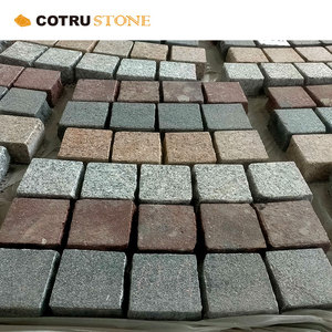 Tùy chỉnh cảnh quan đường lái xe Granite pavers Cobble huy chương tự nhiên Bazan mix Interlock Đỏ đậu xe paver Sydney - Product Image 6