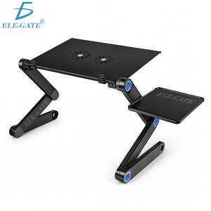 Escritorio Ergonómico Reclinable de Metal para Portátil con 2 Ventiladores y Alfombrilla para Ratón - Product Image 1