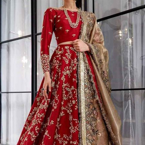 STUNNING---INDIAN/ปากีสถาน KOTI กับ LEHENGA ชุดสำหรับ WALIMA ประดับประดา DABKA,หินลูกปัดแก้วทำงานสำหรับงานแต่งงาน @ 2022 - Product Image 1