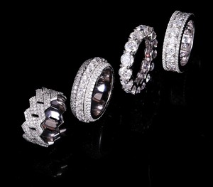 Aniva-A Personal Touch RN2690 925 Sterling Silver VVS Moissanite Hip Hop <b>Ring</b> <b>Iced</b> Luxury Bling Jewelry IGI Certification Prong - Product Image 3