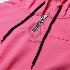 ชุดวอร์มผู้หญิงสีพื้นแบบใหม่ทันสมัย ผ้าสองด้าน ป้องกันแบคทีเรีย เสื้อฮู้ดอุ่นๆ ไซส์ใหญ่ สำหรับฤดูใบไม้ผลิ - Product Image 6