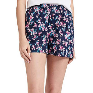 Shorts d'été pour femmes, imprimé floral, taille élastique, décontractés, amples, pour la plage, respirants, doux et confortables, style pyjama, vente en gros - Product Image 1