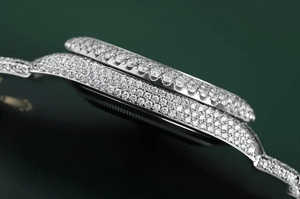 Montre-bracelet automatique à cadran romain en diamant Moissanite VVS personnalisée Hip Hop Bling Fashion pour hommes au prix le plus bas - Product Image 6