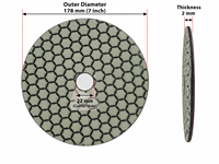 Tampon de polissage flexible en résine diamantée de 100 mm pour polissage à sec du marbre, du granit et de la pierre, fabrication OEM/ODM, longue durée de vie