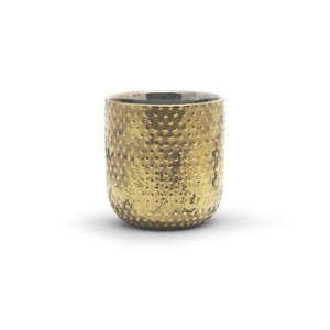 CUC8505SG - Large Antique Gold <b>Ceramic</b> <b>Pot</b> - 5.5 H - Product Image 1