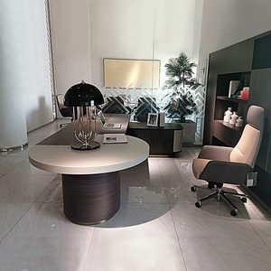 Escritorio Ejecutivo Moderno de Lujo con Panel de Madera, Mesa de Escritura Simple y Ecológica, Muebles de Oficina de Alta Calidad Extensibles - Product Image 5