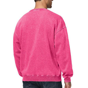 Sudadera de Algodón para Hombre, Estilo Básico Profesional, Cuello Redondo, Lavado Ácido, 100% Algodón, Talla Personalizada, Diseño Sólido - Product Image 2