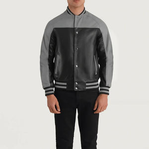 เสื้อแจ็กเก็ตสำหรับผู้ชายเสื้อแจ็กเก็ตทีมตัวแทนหนังพรีเมี่ยมเสื้อผ้าแนวสตรีทในเมืองสำหรับฤดูหนาวใส่สบายออกแบบโลโก้ได้ตามต้องการ - Product Image 5