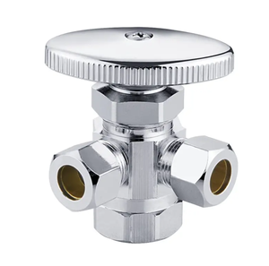 Латунный Угловой клапан 3/8 "OD X 3/8" OD X 1/2 "<span class=keywords><strong>FIP</strong></span>, бессвинцовый антикоррозийный для систем высокого давления (сертификат ISO 9001) - Product Image 1