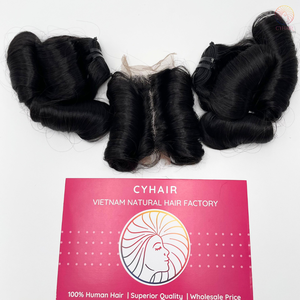 TOP ขายส่งราคาสานผมหยิกสีธรรมชาติ 2 ชุด 2X6 ปิด 16 นิ้ว Remy ผมมนุษย์หยิกธรรมชาติ - Product Image 4