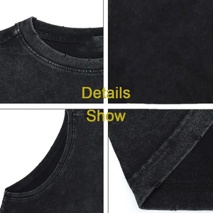 Streetwear <b>Oversized</b> Unisex Gym Tank <b>Top</b> Custom Cut Off Sleeveless T-shirt Printing Acid Wash Graphic Men <b>Vest</b> - Product Image 4