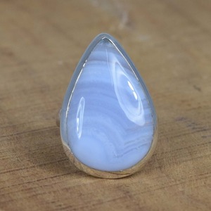 Anillos de declaración de moda para niñas de ágata de encaje azul para mujeres, anillos de plata de ley 925, joyería de ágata de encaje azul, anillos hechos a mano, joyería - Product Image 5