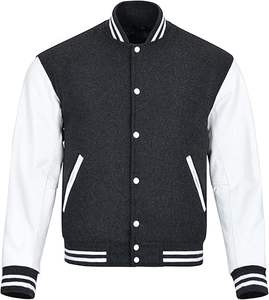 เสื้อแจ็คเก็ตเลตเตอร์แมนผู้ชายสำหรับฤดูหนาว ให้ความอบอุ่น สวมใส่สบาย คอตั้ง ปักโลโก้ด้านหน้า กันลม ระบายอากาศ แห้งเร็ว คุณภาพสูง เป็นมิตรกับสิ่งแวดล้อม - Product Image 1