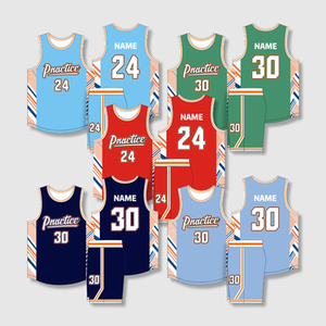 Camiseta de uniforme de baloncesto para hombre transpirable serigrafía personalizada ODM OEM de talla grande Conjunto de camiseta de entrega rápida - Product Image 1