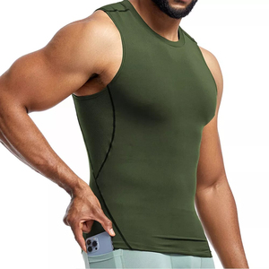 Débardeur de fitness de grande taille pour hommes, respirant, polyester, décontracté, tricoté, tissage, sport, fitness, vêtements pour hommes unis vierges - Product Image 4
