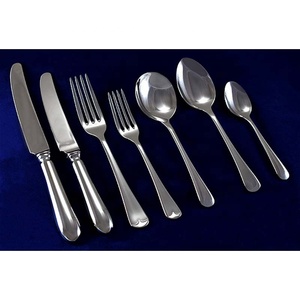 Top & End martelé nouveau Design poignée en acier inoxydable plaqué argent couteaux personnalisés et cuillère fourchette ensemble de couverts - Product Image 5