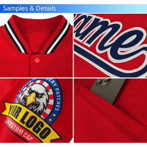 แจ็กเก็ตทีมกีฬาของวิทยาลัยกางเกงบอมเบอร์สีทองสีน้ำตาลแดงแบบแยกสี - Product Image 6