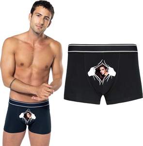 กางเกงบ็อกเซอร์ขาสั้นสำหรับผู้ชายกางเกงบ็อกเซอร์เนื้อผ้าคอตตอน95% 5% ระบายอากาศได้ดี - Product Image 2