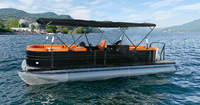 Pédales de bateau ponton en aluminium pour 15 personnes personnalisées Bimini Top Toilette Remorque pour lac/rivière Bateaux à rames Plate-forme de quai
