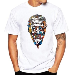OEM qualité supérieure hommes T-shirt coton 100% blanc à manches courtes épaule tombante personnalisé 3D impression en relief hommes T-Shirts - Product Image 3