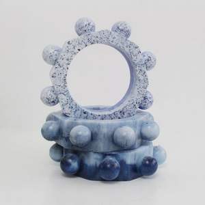 ที่วางแหวนผ้าเช็ดปากเรซิน Terrazzo สําหรับงานแต่งงานและอาหารค่ําที่วางแหวนทิชชู่บนโต๊ะอาหารที่วางผ้าเช็ดปากทรงกลมในราคาที่ดีที่สุด - Product Image 4