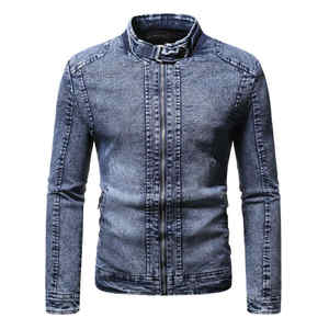 Stand Collar Denim Jacket Hombres Chaquetas de hombre - Product Image 5