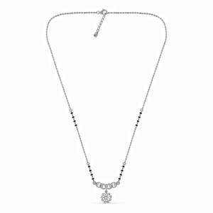 Collier en argent avec perles et fleurs pour mariage ou occasions religieuses - Cadeau pour femme - Product Image 3