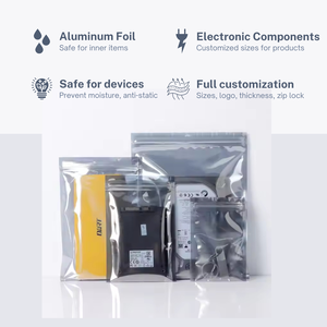 Custom Moisture Barrier ESD Conductive Bags Aluminum and PE Plastic High Quality Antistatic Gravure Printing Optimal Features - Product Image 3