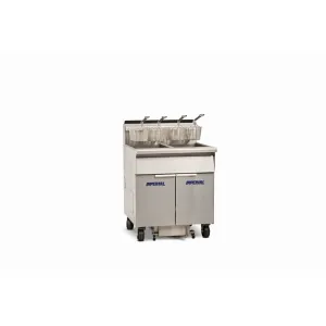 Friteuse à gaz commerciale Imperial IFSSP675-OP 117W, 6 bacs ouverts, capacité 75 lb, modèle sur pied - Product Image 3