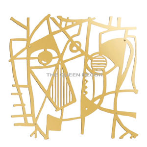 Hot Selling Modern round Black <b>Wall</b> Art Metal Accent Decorative Hanging for Home Living Room Decoration - Product Image 3