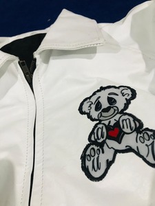 OEM Manufacturer Stylish Premium High Quality Original Cowhide Leather Winter Waterproof Eco-Friendly Bomber Jacket White Custom - Product Image 5