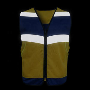 Gilet de sécurité réfléchissant pour homme, tendance automne-hiver, chaud, décontracté, avec poches latérales, imperméable, respirant, haute visibilité, 100% - Product Image 3